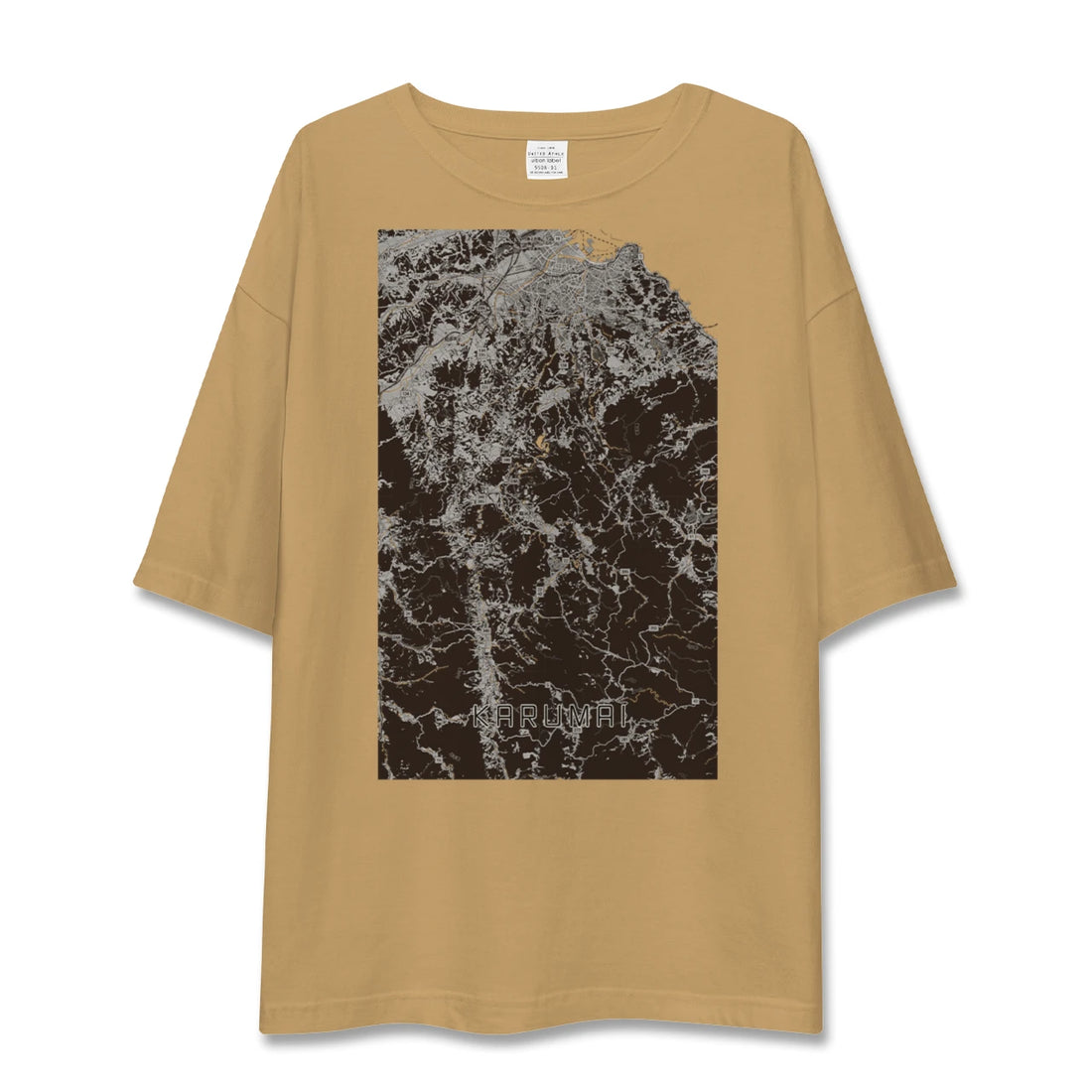【軽米（岩手県）】地図柄ビッグシルエットTシャツ
