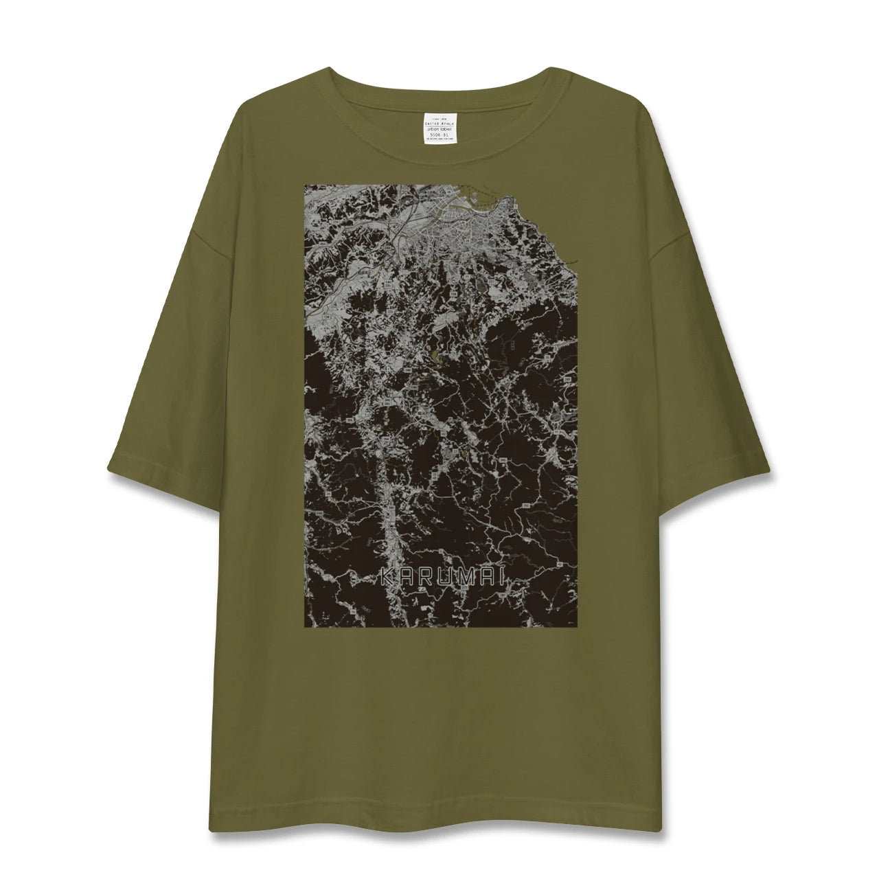 【軽米（岩手県）】地図柄ビッグシルエットTシャツ