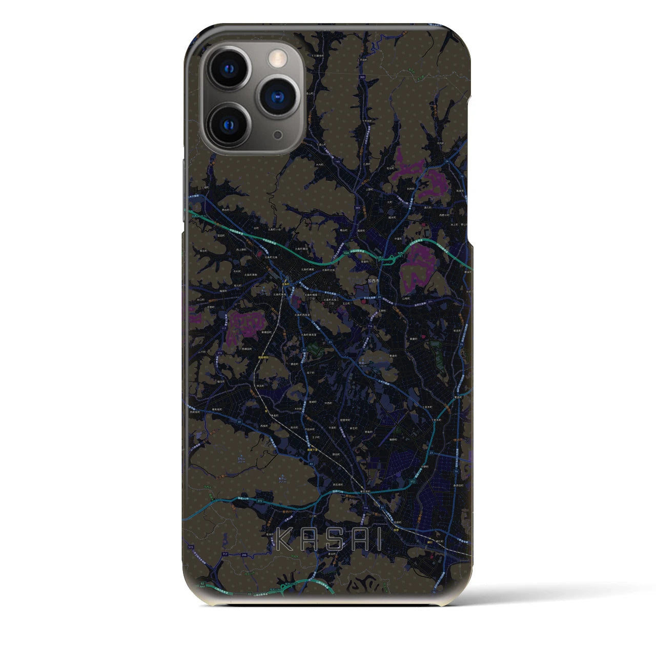 【加西（兵庫県）】地図柄iPhoneケース（バックカバータイプ）