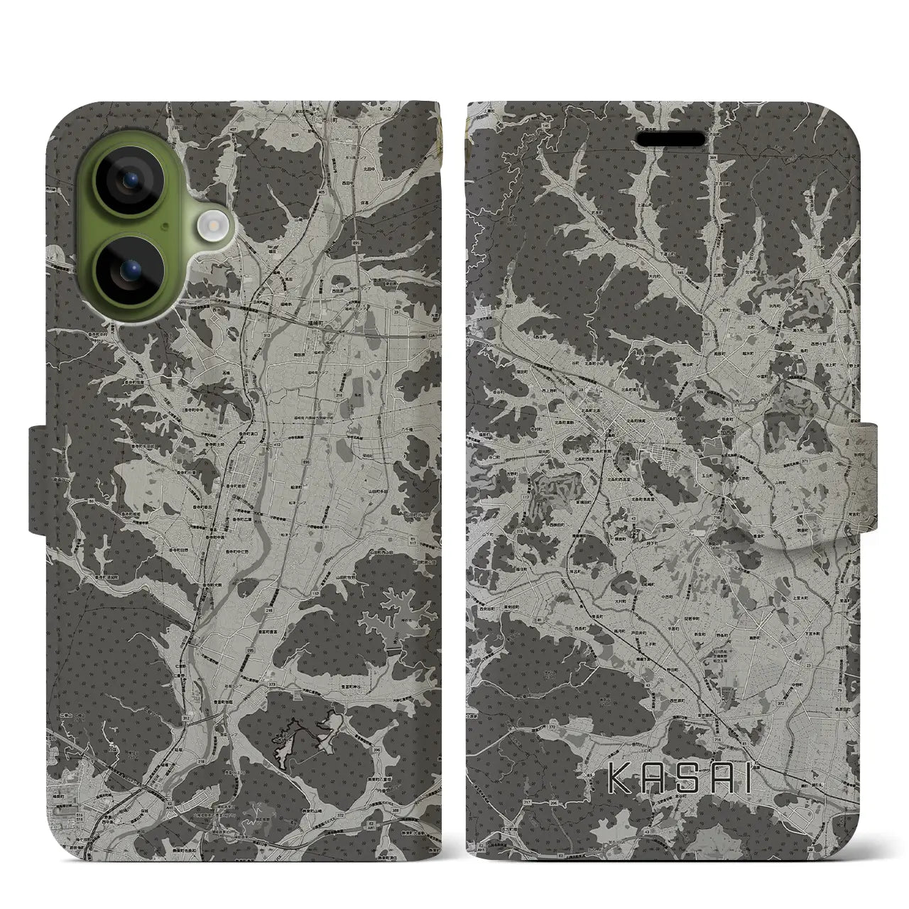 【加西（兵庫県）】地図柄iPhoneケース（手帳タイプ）