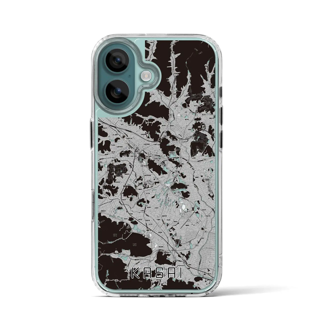 【加西(兵庫県)】地図柄iPhoneケース(MagSafeタイプ)モノトーン・iPhone 16 Pro 用