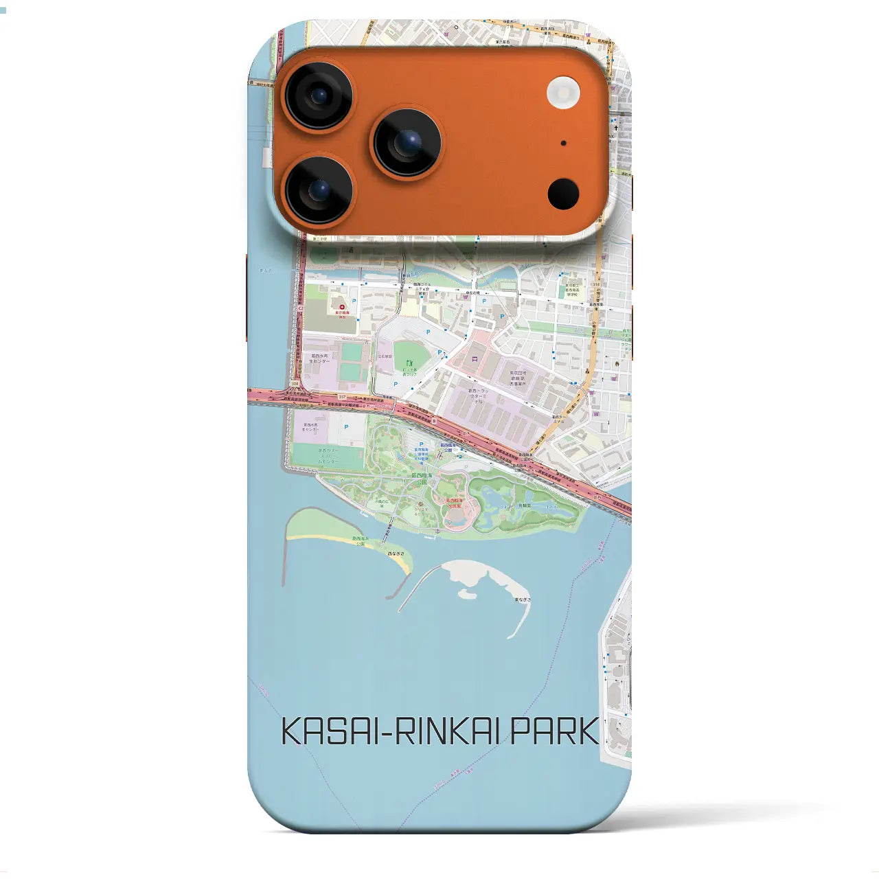 【葛西臨海公園（東京都）】地図柄iPhoneケース（バックカバータイプ）