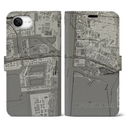 【葛西臨海公園（東京都）】地図柄iPhoneケース（手帳タイプ）