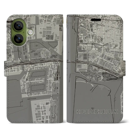 【葛西臨海公園（東京都）】地図柄iPhoneケース（手帳タイプ）