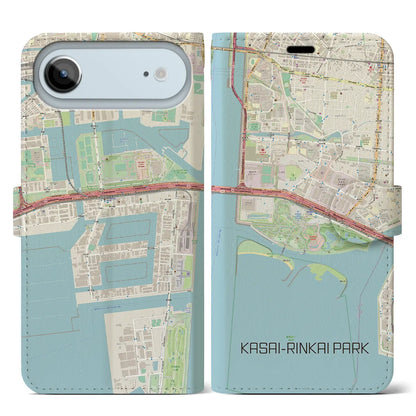 【葛西臨海公園（東京都）】地図柄iPhoneケース（手帳タイプ）