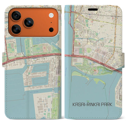 【葛西臨海公園（東京都）】地図柄iPhoneケース（手帳タイプ）