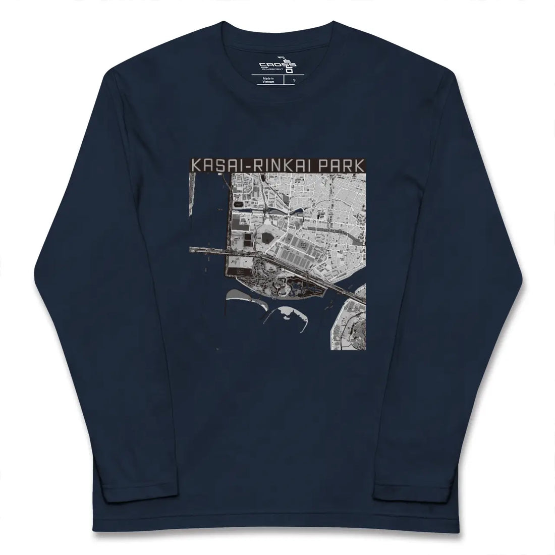【葛西臨海公園（東京都）】地図柄ロングスリーブTシャツ