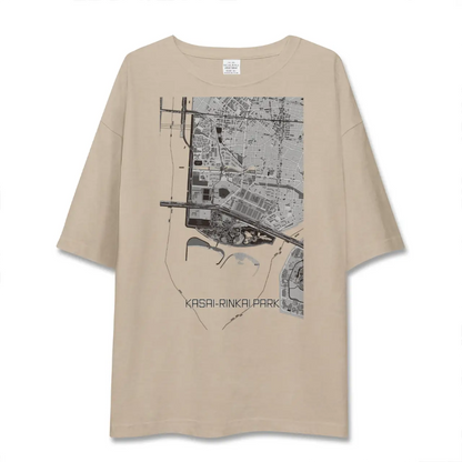 【葛西臨海公園（東京都）】地図柄ビッグシルエットTシャツ
