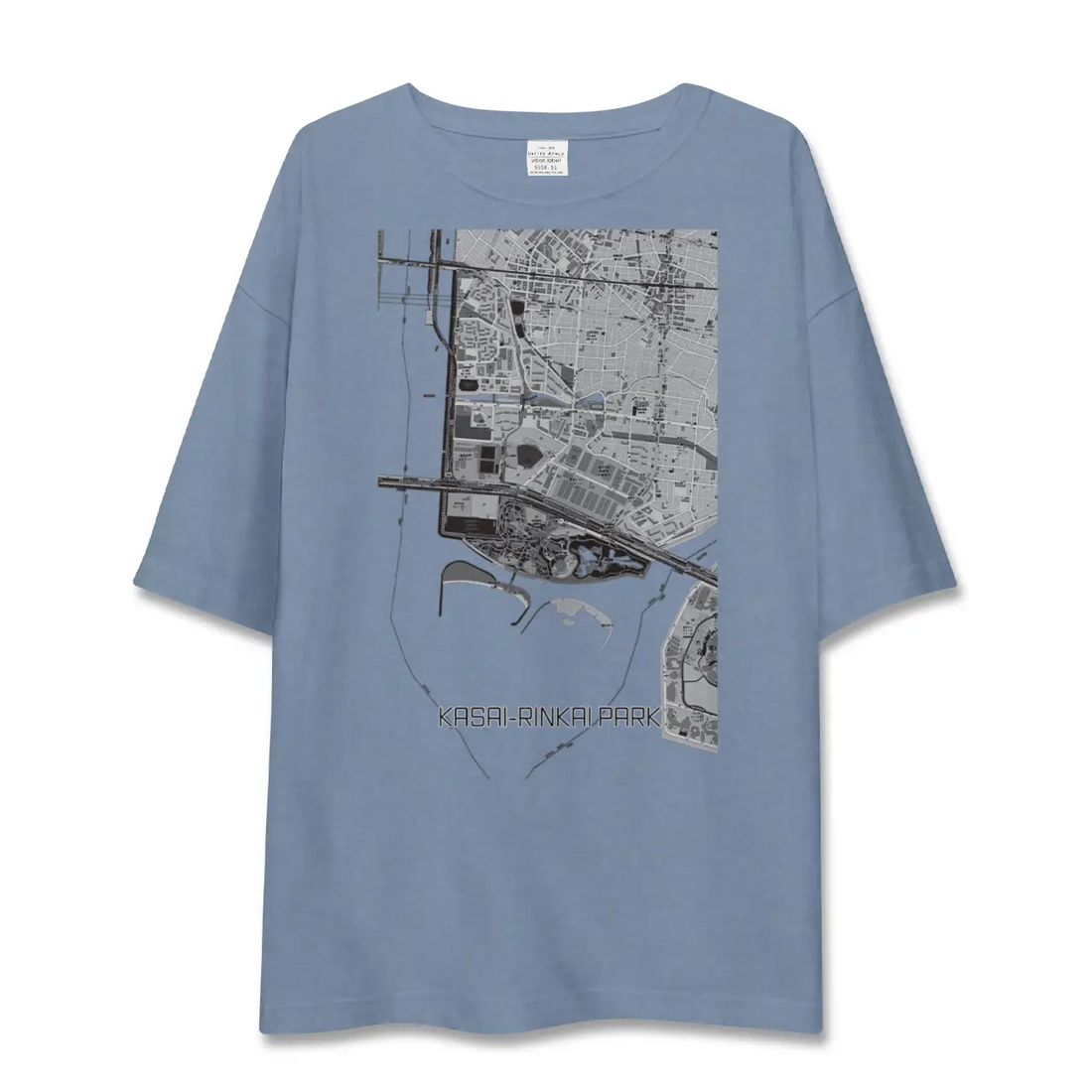 【葛西臨海公園（東京都）】地図柄ビッグシルエットTシャツ