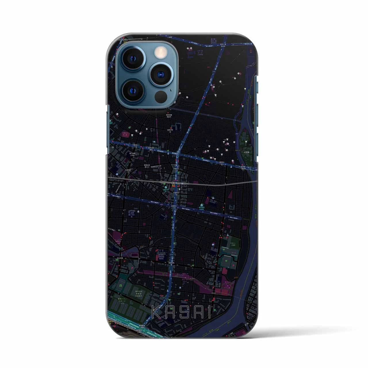 【葛西（東京都）】地図柄iPhoneケース（バックカバータイプ）