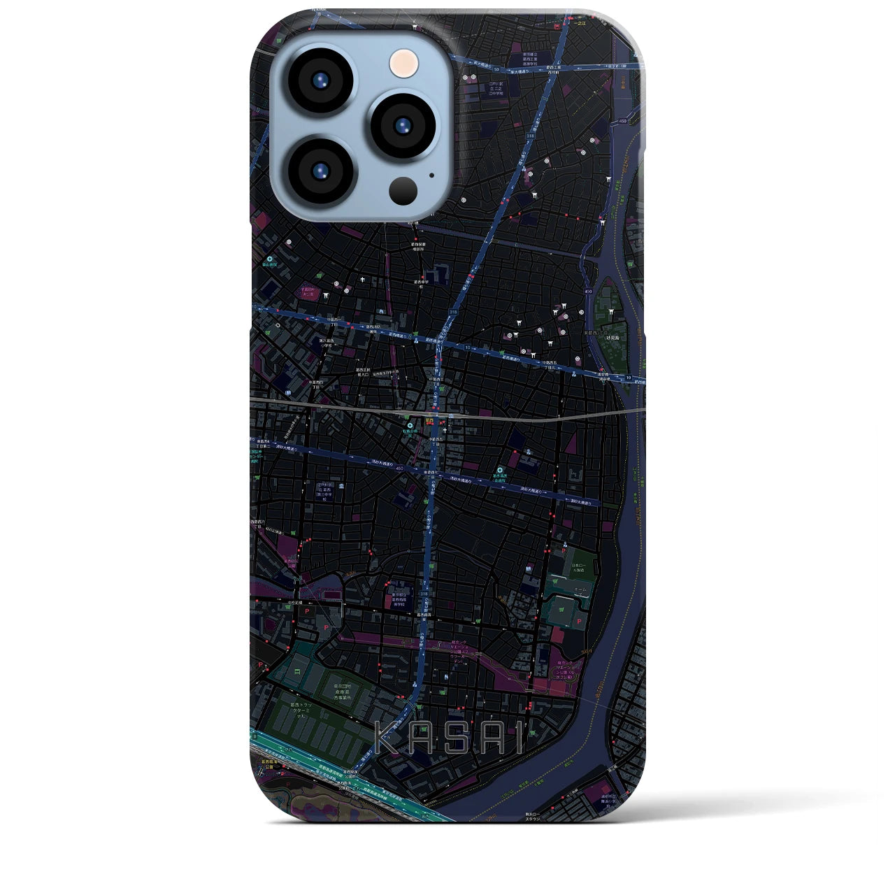 【葛西（東京都）】地図柄iPhoneケース（バックカバータイプ）