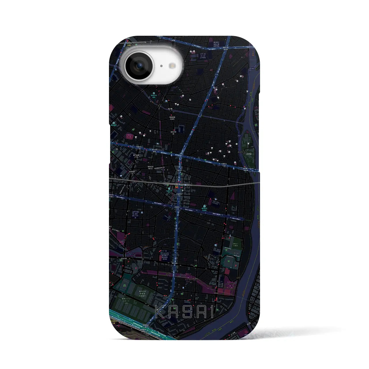 【葛西（東京都）】地図柄iPhoneケース（バックカバータイプ）