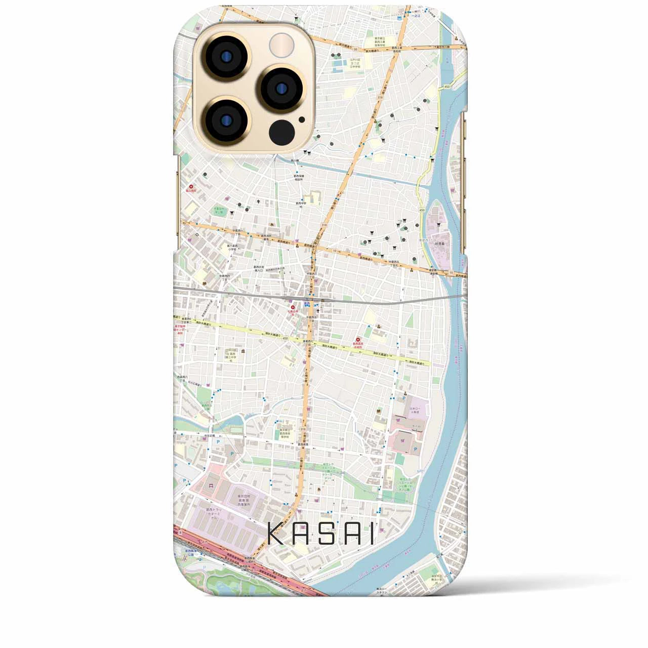 【葛西（東京都）】地図柄iPhoneケース（バックカバータイプ）