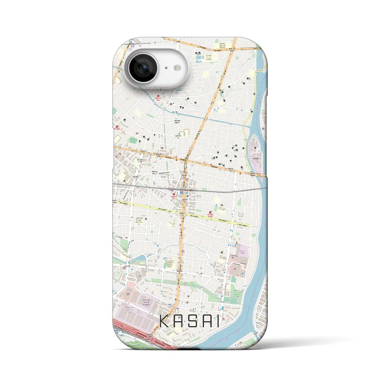 【葛西（東京都）】地図柄iPhoneケース（バックカバータイプ）