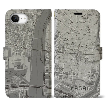 【葛西（東京都）】地図柄iPhoneケース（手帳タイプ）