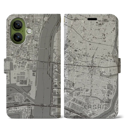 【葛西（東京都）】地図柄iPhoneケース（手帳タイプ）