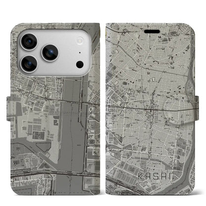 【葛西（東京都）】地図柄iPhoneケース（手帳タイプ）