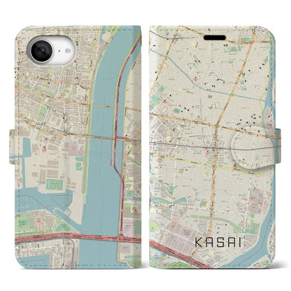 【葛西（東京都）】地図柄iPhoneケース（手帳タイプ）