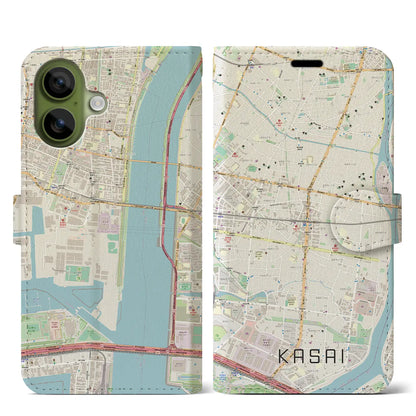 【葛西（東京都）】地図柄iPhoneケース（手帳タイプ）