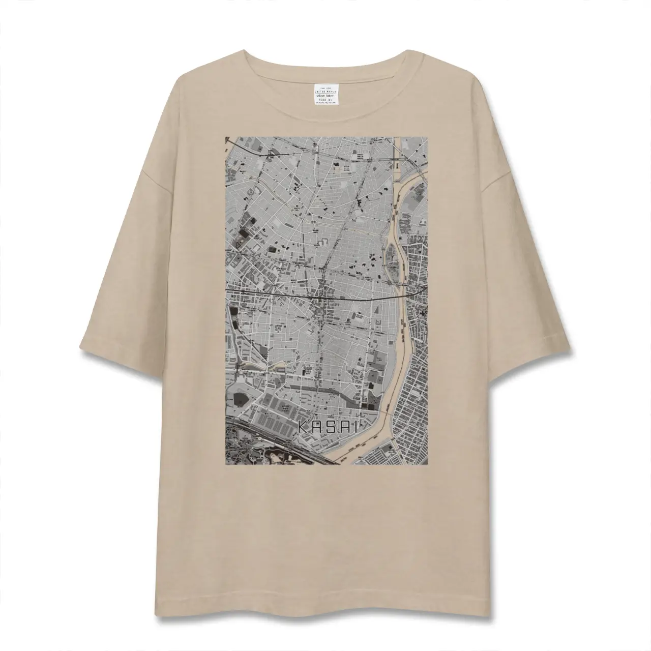 【葛西（東京都）】地図柄ビッグシルエットTシャツ