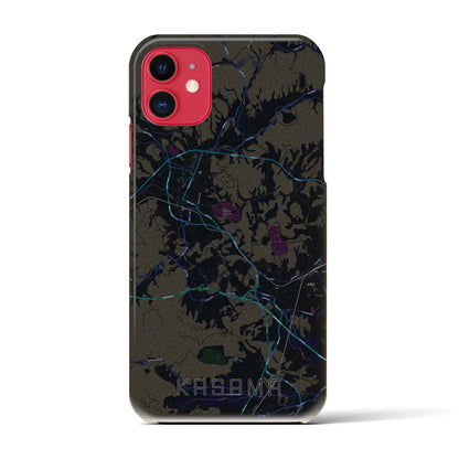 【笠間（茨城県）】地図柄iPhoneケース（バックカバータイプ）