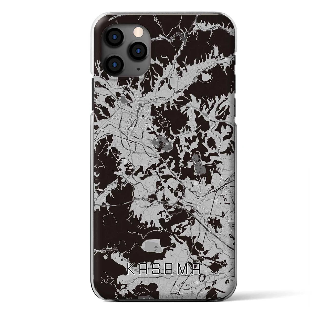 【笠間（茨城県）】地図柄iPhoneケース（クリアタイプ）