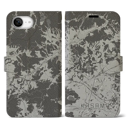 【笠間（茨城県）】地図柄iPhoneケース（手帳タイプ）