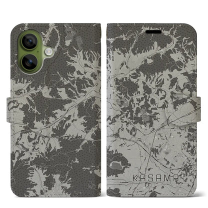 【笠間（茨城県）】地図柄iPhoneケース（手帳タイプ）