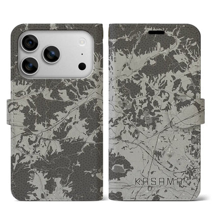 【笠間（茨城県）】地図柄iPhoneケース（手帳タイプ）