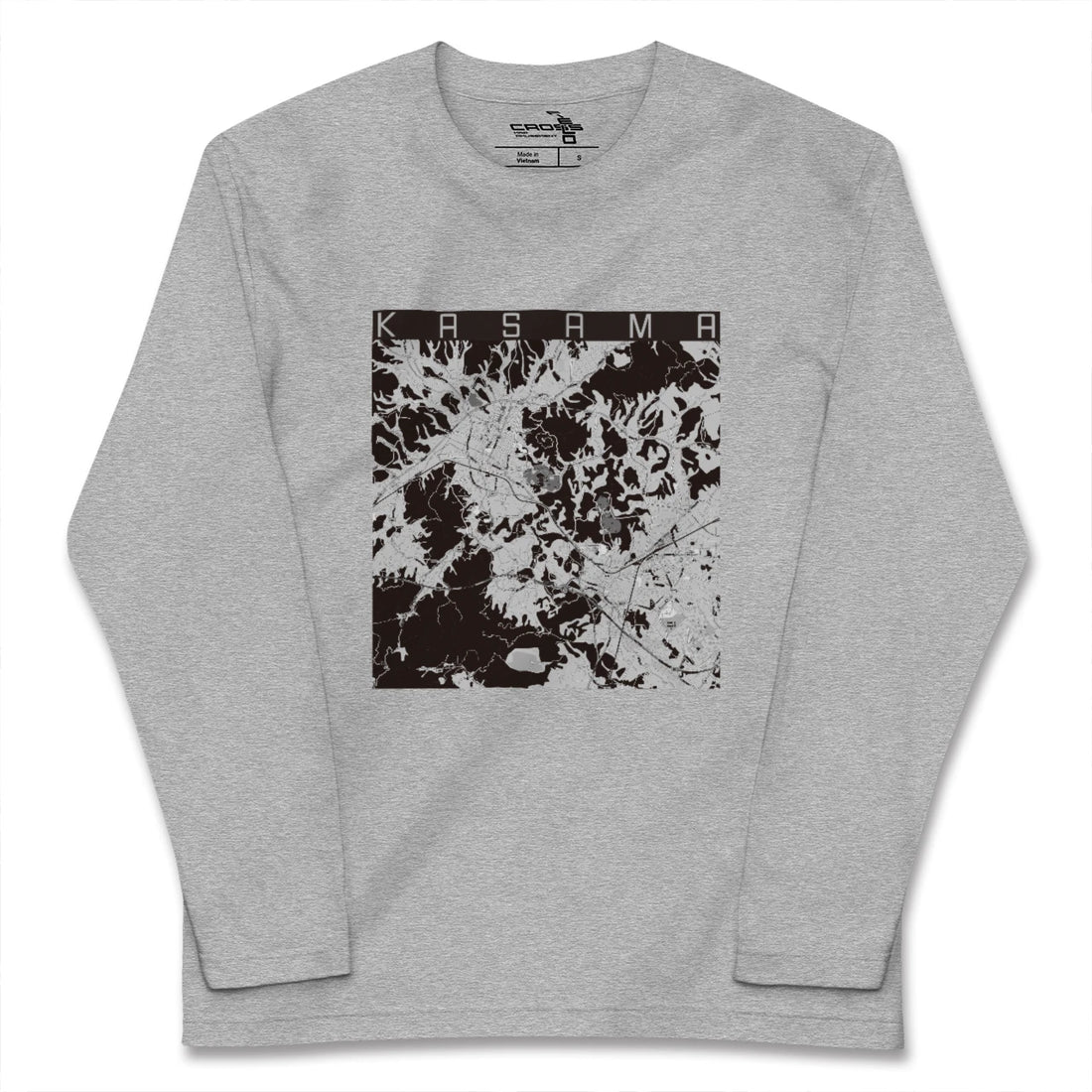 【笠間（茨城県）】地図柄ロングスリーブTシャツ