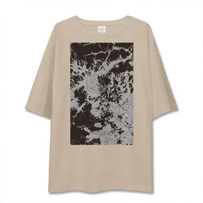 【笠間（茨城県）】地図柄ビッグシルエットTシャツ