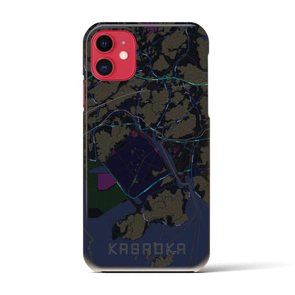 【笠岡（岡山県）】地図柄iPhoneケース（バックカバータイプ）