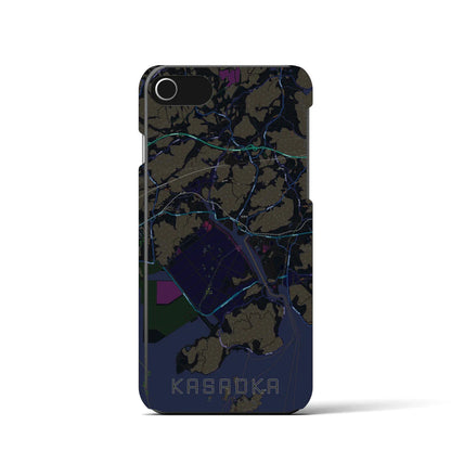 【笠岡（岡山県）】地図柄iPhoneケース（バックカバータイプ）