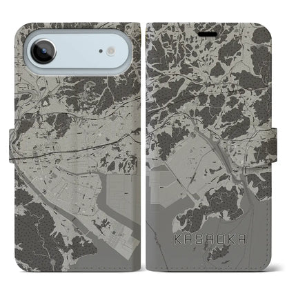 【笠岡（岡山県）】地図柄iPhoneケース（手帳タイプ）