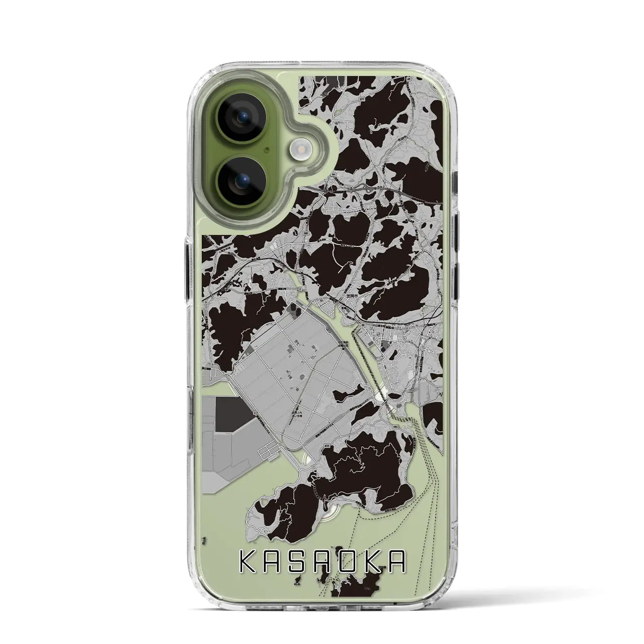 【笠岡（岡山県）】地図柄iPhoneケース（MagSafeタイプ）