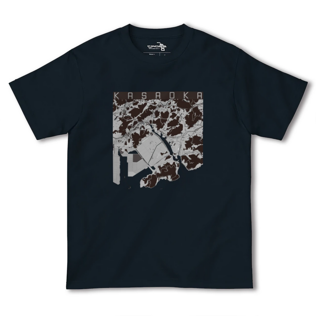 【笠岡(岡山県)】地図柄ヘビーウェイトTシャツ