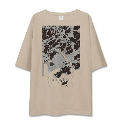 【笠岡（岡山県）】地図柄ビッグシルエットTシャツ