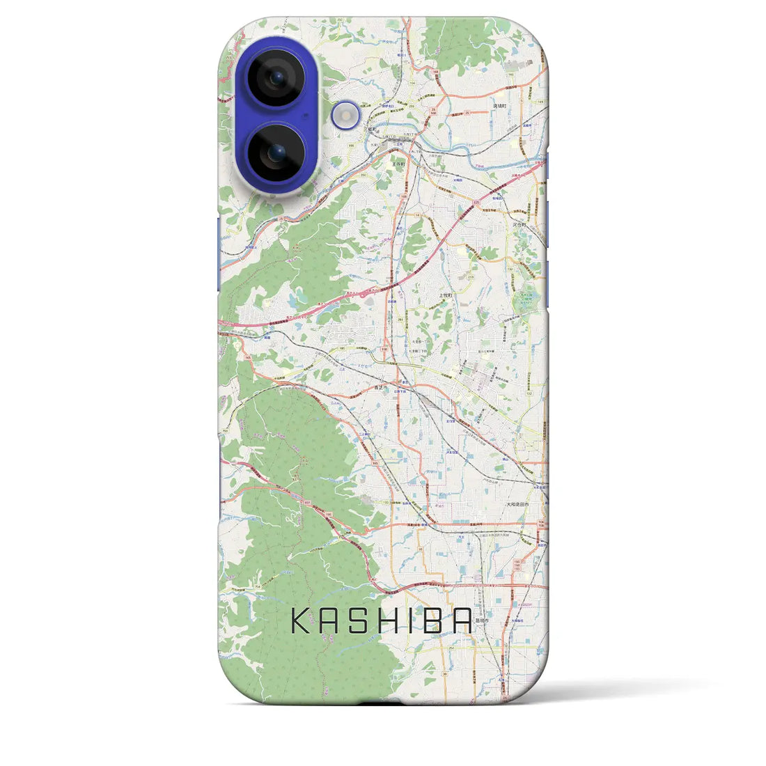 【香芝(奈良県)】地図柄iPhoneケース(バックカバータイプ)ナチュラル・iPhone 16 Pro Max 用