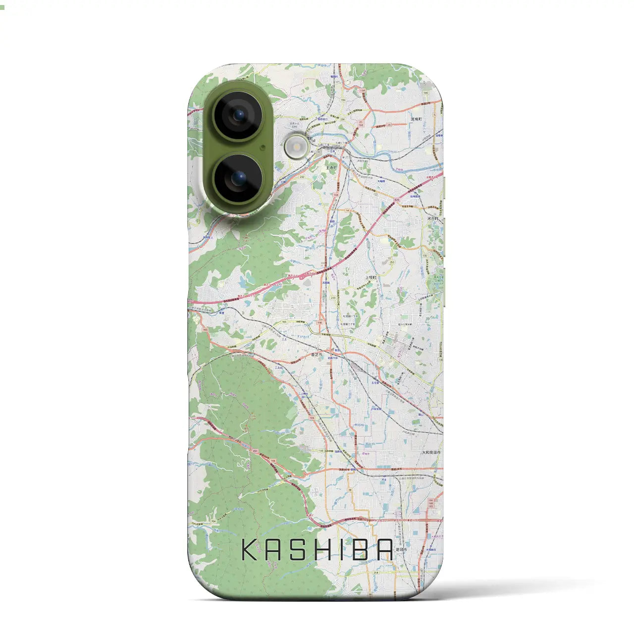 【香芝（奈良県）】地図柄iPhoneケース（バックカバータイプ）