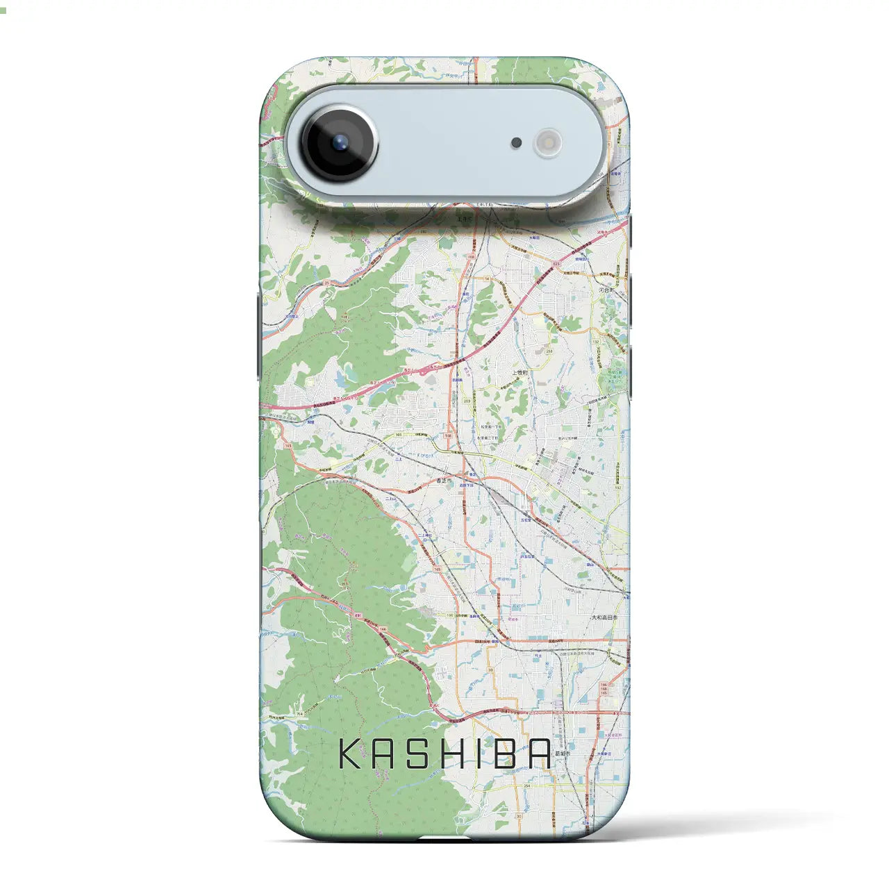 【香芝（奈良県）】地図柄iPhoneケース（バックカバータイプ）