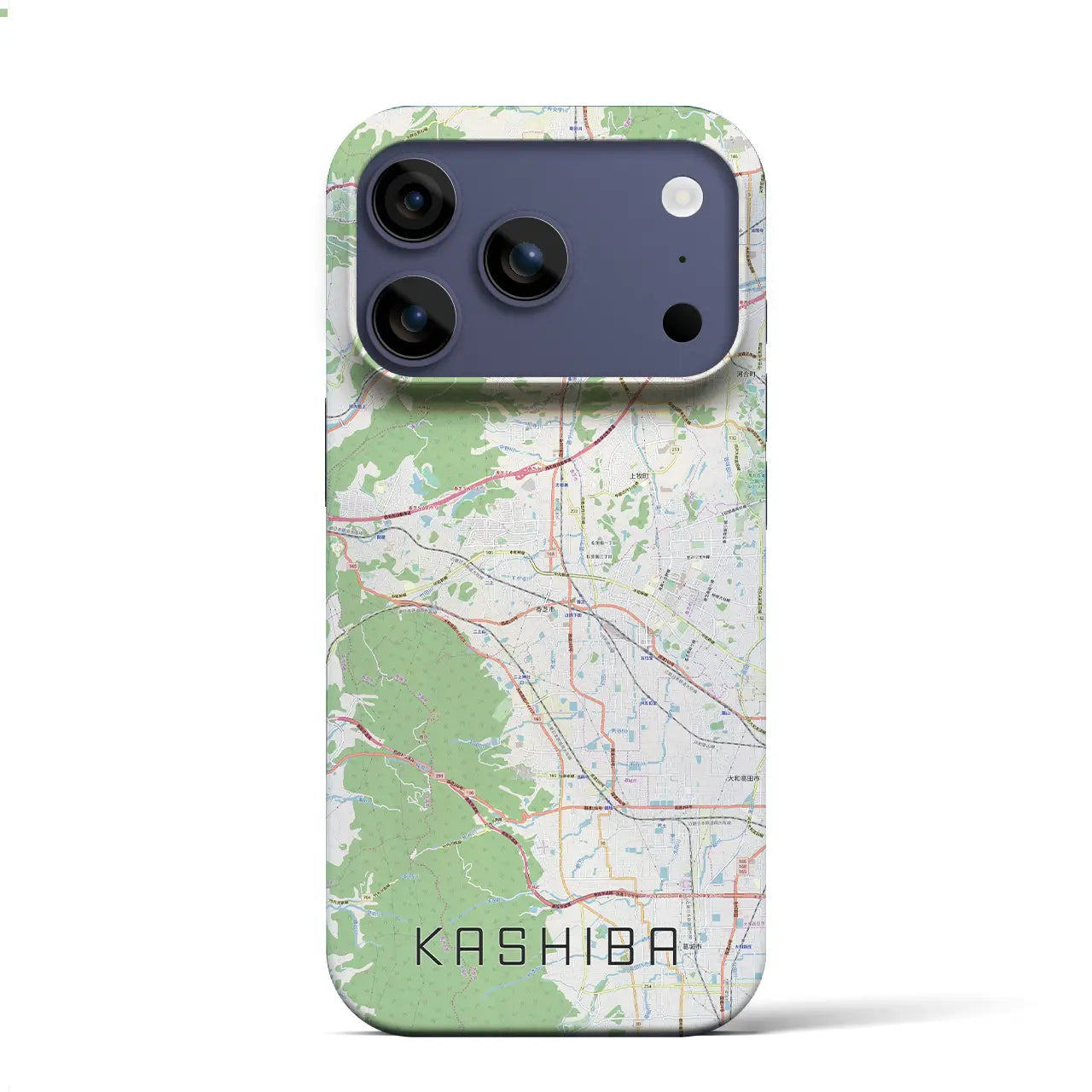 【香芝（奈良県）】地図柄iPhoneケース（バックカバータイプ）