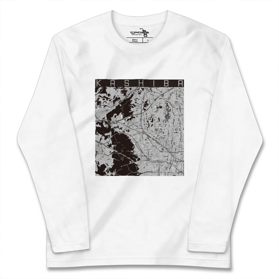 【香芝（奈良県）】地図柄ロングスリーブTシャツ
