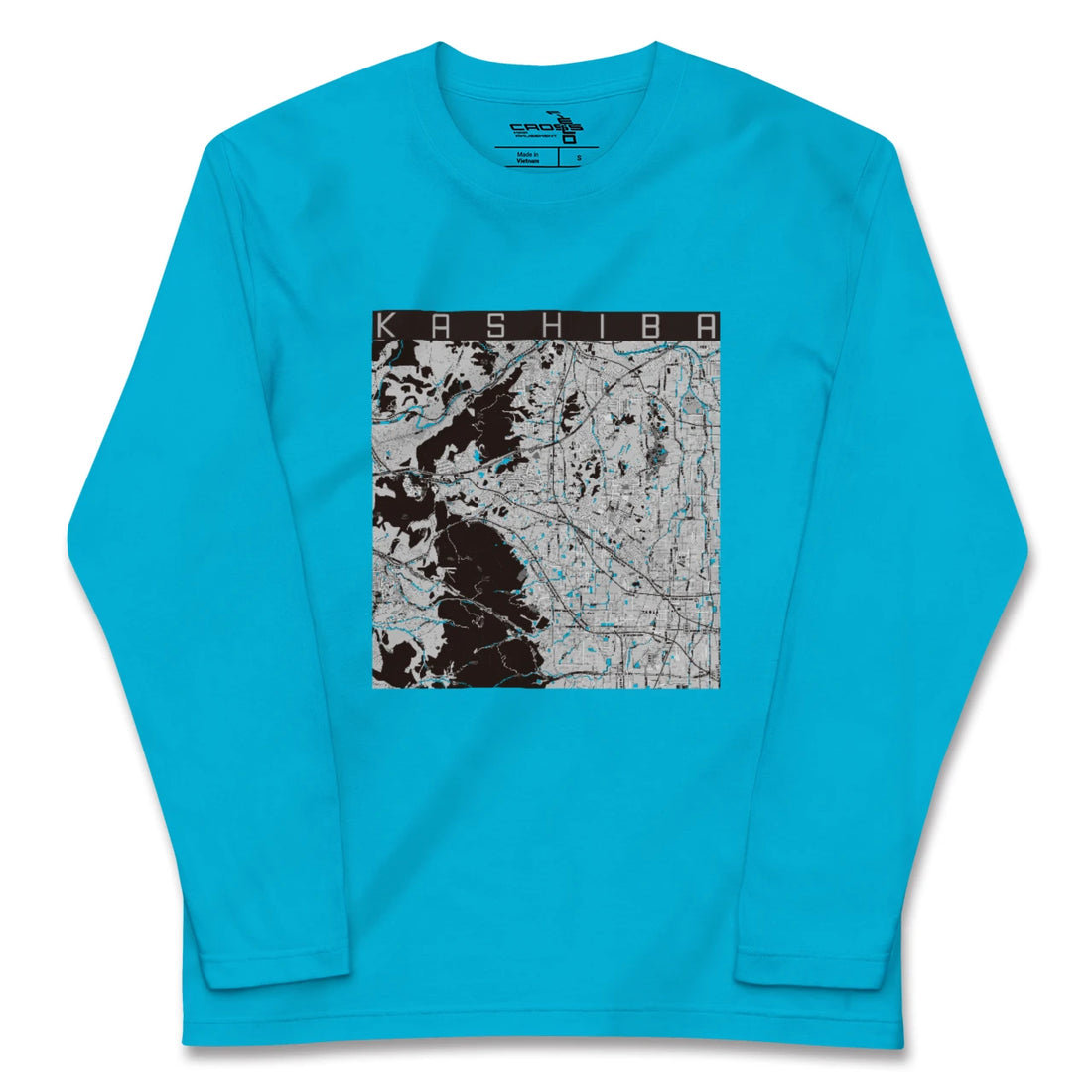 【香芝(奈良県)】地図柄ロングスリーブTシャツ