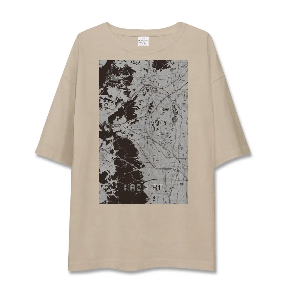 【香芝（奈良県）】地図柄ビッグシルエットTシャツ