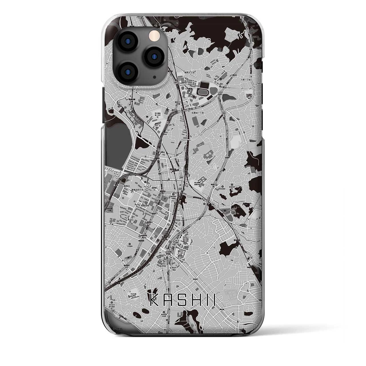 【香椎（福岡県）】地図柄iPhoneケース（クリアタイプ）