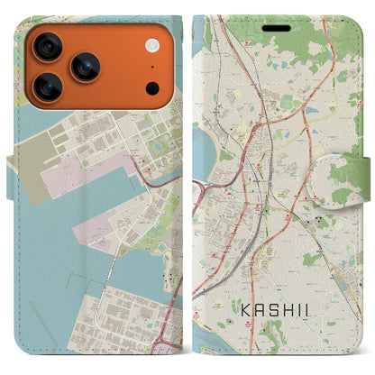 【香椎（福岡県）】地図柄iPhoneケース（手帳タイプ）