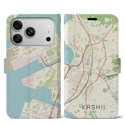 【香椎（福岡県）】地図柄iPhoneケース（手帳タイプ）