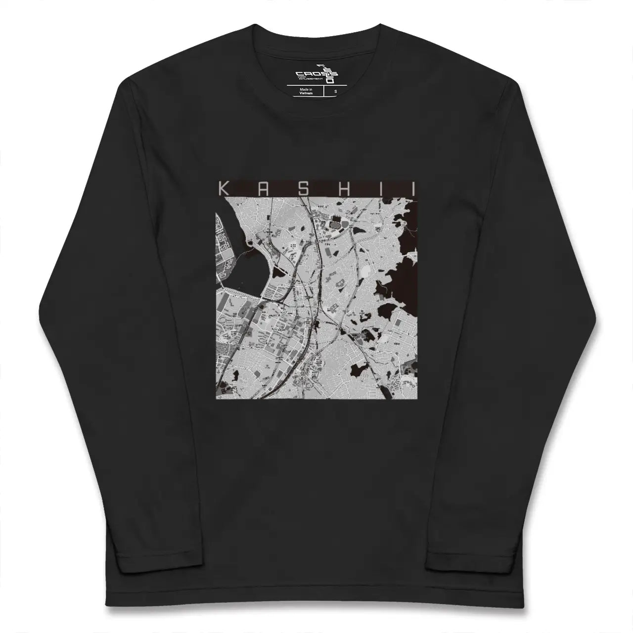 【香椎（福岡県）】地図柄ロングスリーブTシャツ