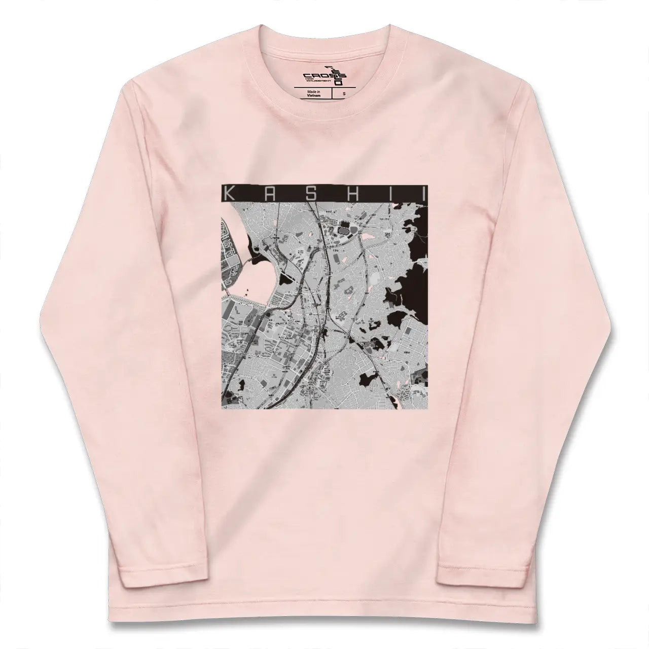 【香椎（福岡県）】地図柄ロングスリーブTシャツ