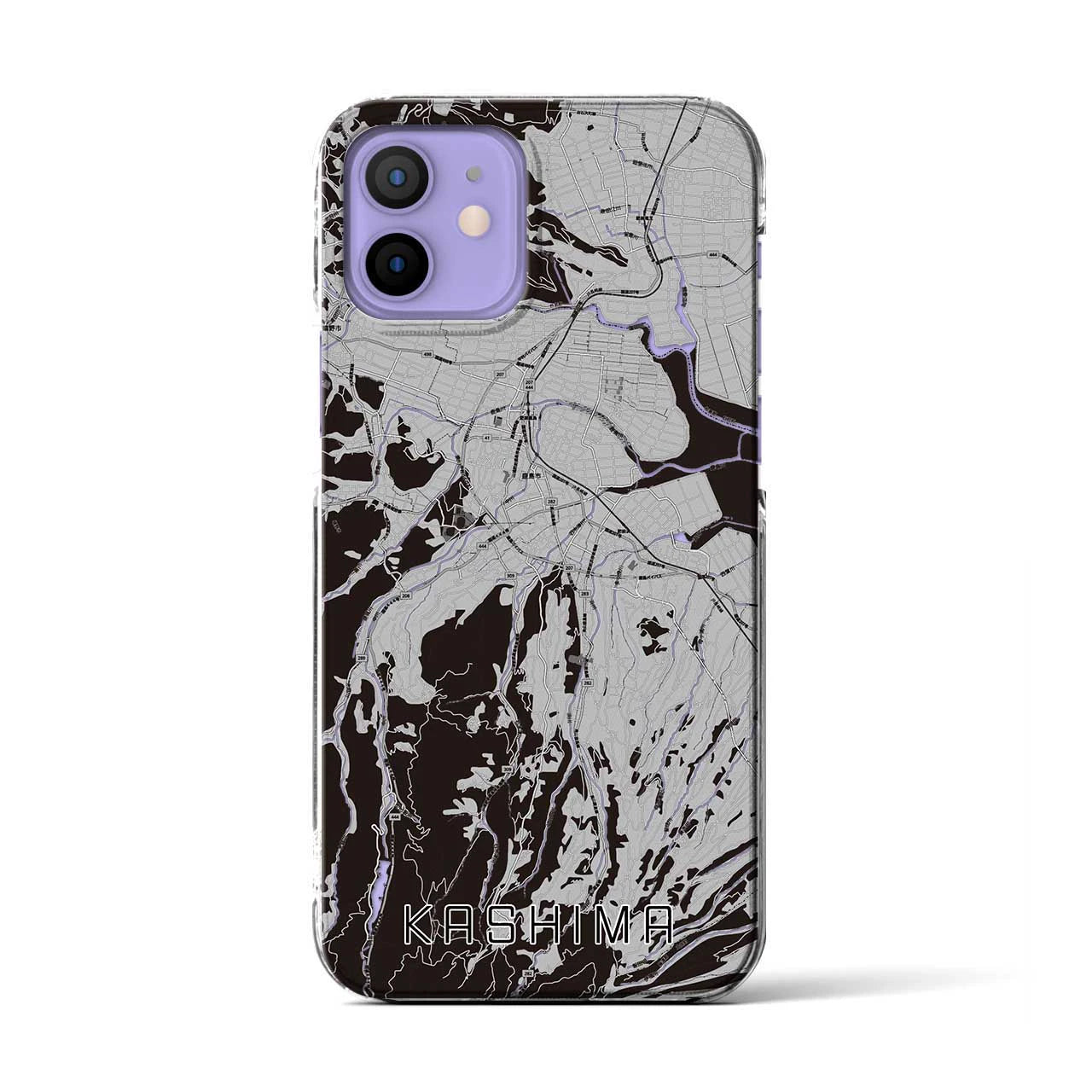 【鹿島（佐賀県）】地図柄iPhoneケース（クリアタイプ）